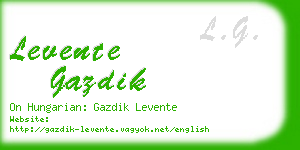 levente gazdik business card